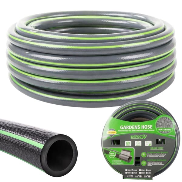 Trädgårdsslang 1/2 tum 20 m 3-lagers PVC/gummi UV-resistent