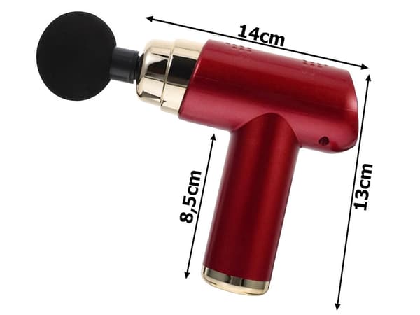 Hierontapistooli 4 hierontapäätä USB-C-ladattava punainen