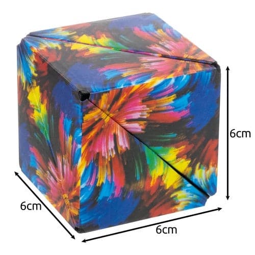 Magnetisk anti-stress terning 6x6x6 cm multifarvet PP