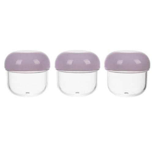 Resekosmetiktaske set 10 delar transparent, 4x100 ml flaskor