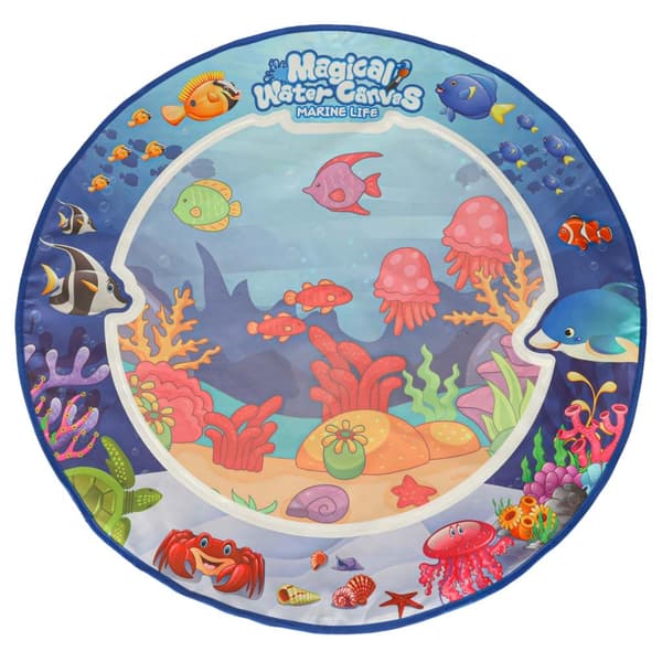Vandmalingsmåtte 80 cm med vandpenne & stempler, 3+ år