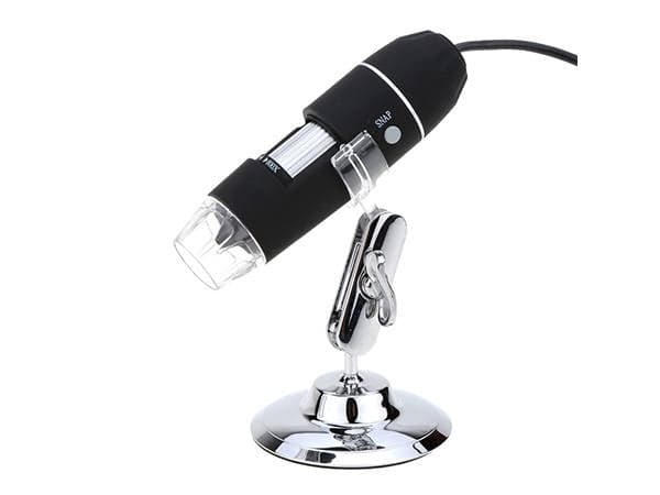 Digitalt USB-mikroskop 1000x med LED-belysning og stativ