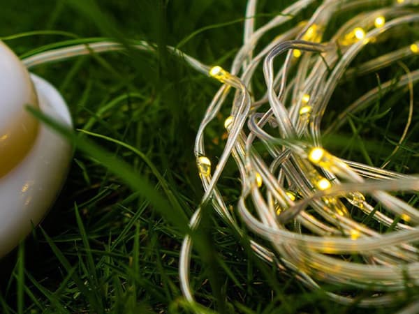 Genopladelig campinglampe med LED-lyskæde 8 m, 5 indstillinger, USB-C