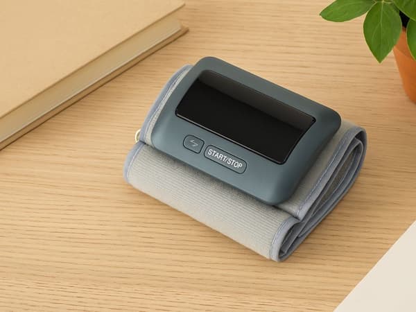 Automatisk blodtryksmåler overarm med pulsmåling LCD manchet 22–32