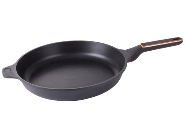 Stegepande 28 cm støbt aluminium non-stick, sort, til induktion