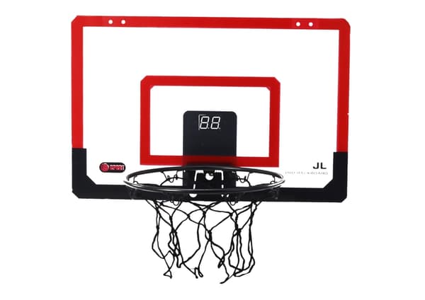 Basketkurv med backboard 46x31 cm pointtæller lyd bold 19 cm