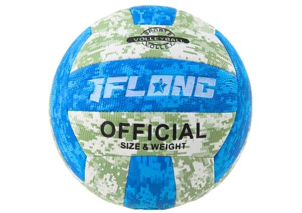 Volleybold størrelse 5 blå/sort 21 cm til indendørs & udendørs