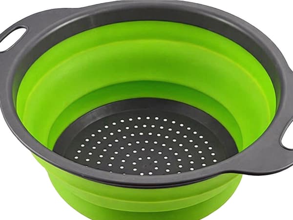 Sammenklappelig si/skål 2,5 L silikone/plast 21,5 cm blandede farver