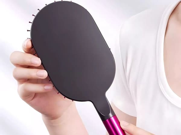 Massagebørste til udredning af hår med kam, sæt 2 dele plast
