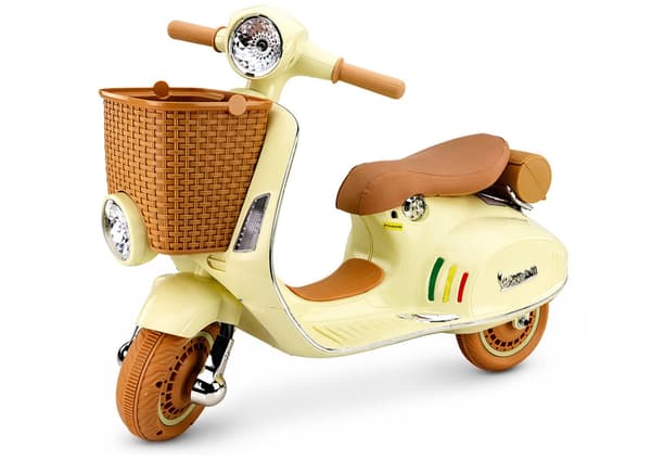 Batteriscooter Vespa XW-03 beige, kompakt elscooter til bykørsel