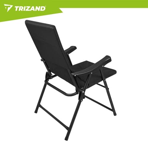 Fällbara campingstolar 2-pack hög rygg armstöd 100 kg/st