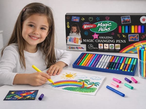 Värinväriä vaihtavat tussekynät 25-pack, vattenbaserade magic markers