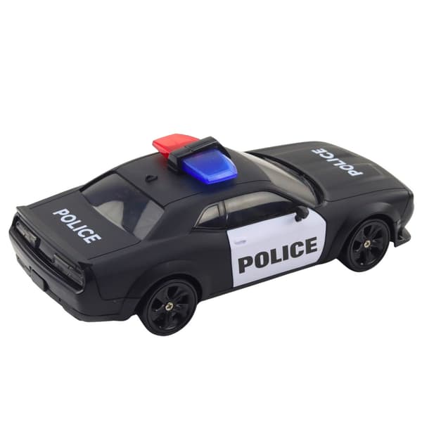 Fjärrstyrd polisbilsleksak 4WD 2,4 GHz med ljus, extra drift-däck