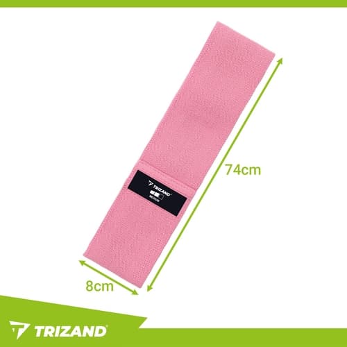 Träningsband set 3-pack tyg/latex, 8–31 kg motstånd, QR-program