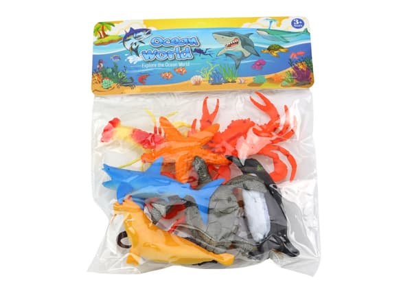 Havsdjur leksaksfigurer 10-pack realistiska miniatyrer, 3+ år