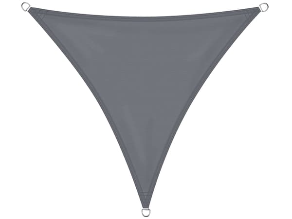 Triangulärt solsegel 3x3x3 m polyester grå UV-skydd vattenavvisande