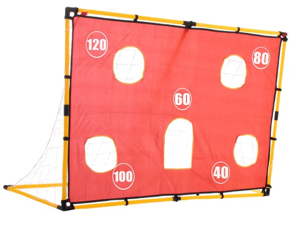 Fodboldmål 156x70x107 cm med pointmåtte, bold og pumpe