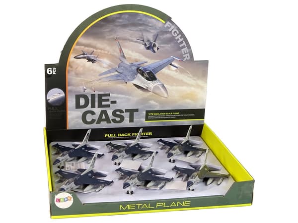 Legefly i metal 21 cm mørkeblå med friktionsdrift, lyd & lys