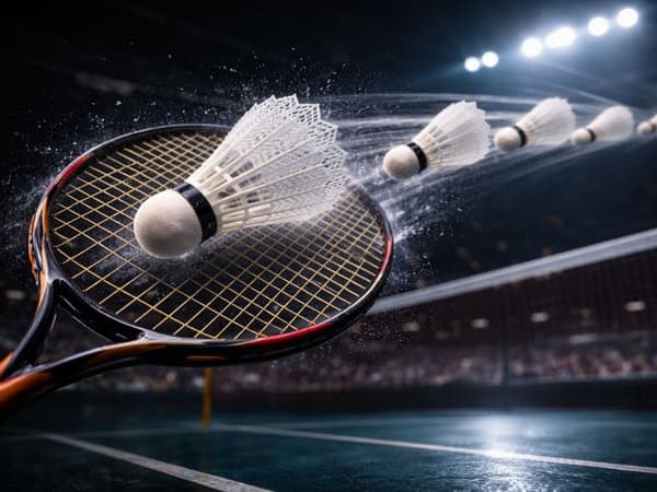 Badmintonbollar i nylon, vit 5-pack