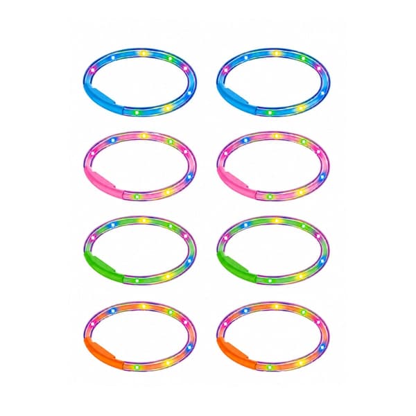 LED ringkastningsspel med 8 ringar och 5 stolpar, 3 ljuslägen