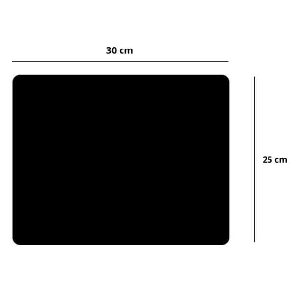 Musemåtte skridsikker sort 30x25 cm med skridsikker bund