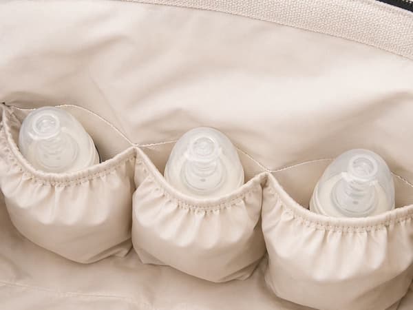 Mammaväska 3-i-1 set med isolerade fack brun polyester