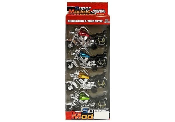 Lelumoottoripyörät 12 cm pull-back-set, 3+ vuotta CE/EN71