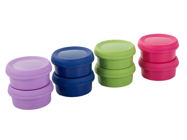 Dressingbeholdere med låg 80 ml 8-pak plast dipskåle