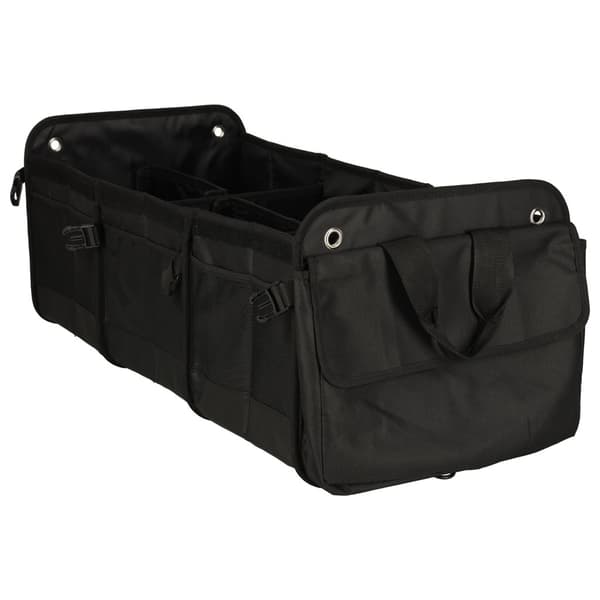 Bagageorganisator til bil med køletaske 100L foldbar sort Black