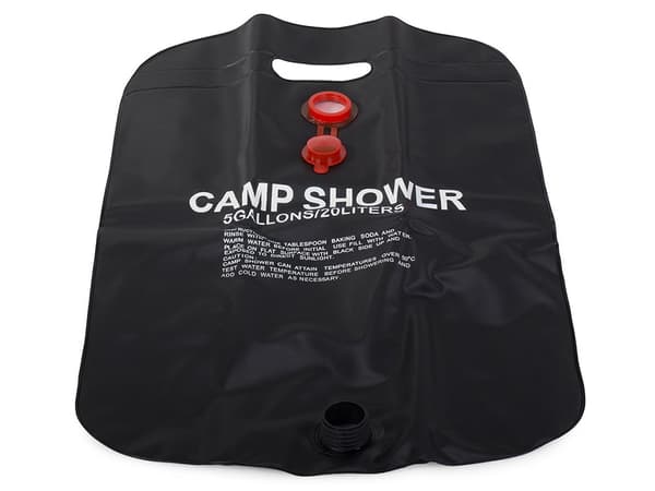 Solardusch campingdusch 20 L PVC svart med termometer och slang