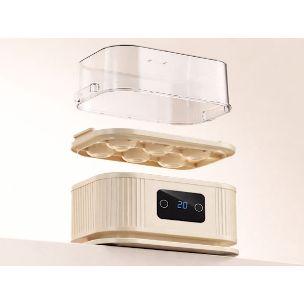 Äggkokare 6 ägg 200 W med timer display hårdhetskontroll