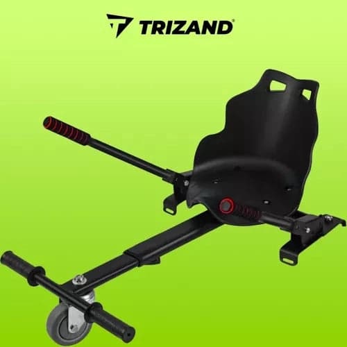 Go-kart kit til elskateboard med sæde, justerbar 40-60 cm, sort/orange