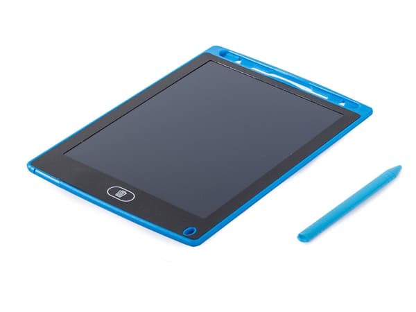 Piirtoalusta LCD 8,5 tuumaa styluksella ja paristolla sininen 14,6x22,6 cm