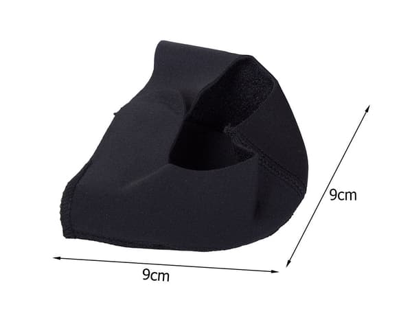 Hælindlæg med silikonebund og neopren, sort 9x9 cm, 2-pak
