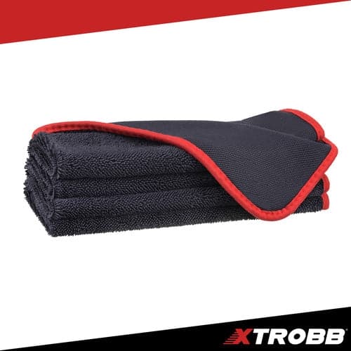 Bilavtorkningsduk microfiber 90x60 cm 600 GSM dubbelsidig spiralborst