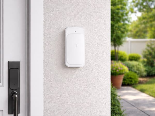 Trådlös dörrklocka 300 m 38 melodier blå LED vit batteridriven