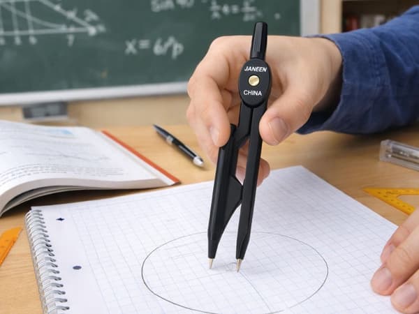 Skolepasser sæt med blyant, ekstra stift og etui 14,5 x 5 cm sort