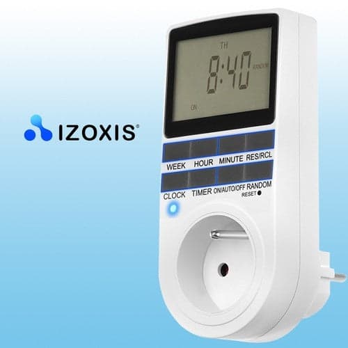 Digital veckotimer 230V 16A 3680W med batteribackup, vit