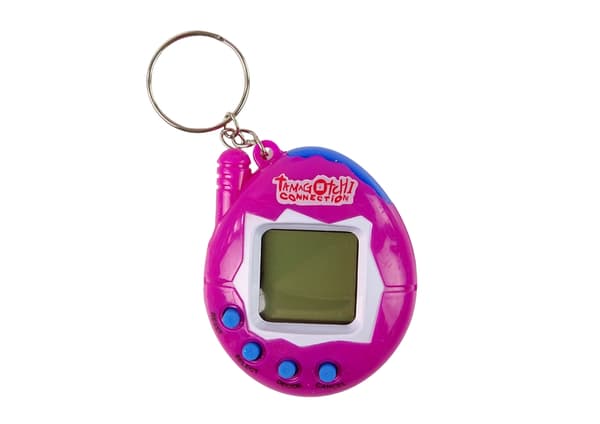 Tamagotchi virtuellt husdjur elektronisk leksak med nyckelring, batterier