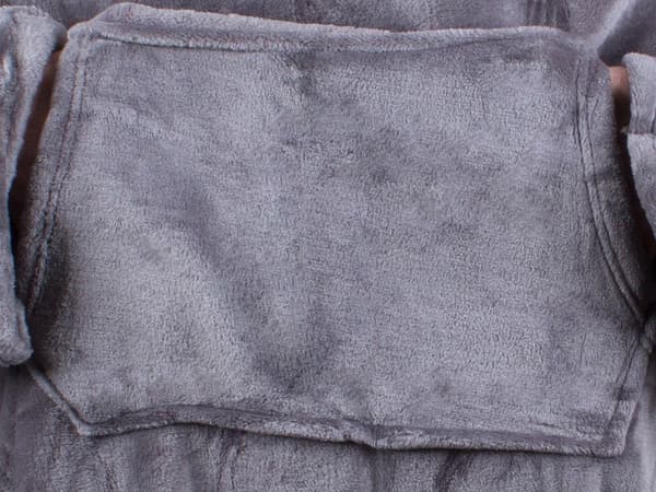 Tæppe med ærmer i fleece grå 200x140 cm universal