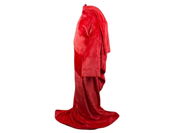Fleecepeitto hihallisena 200 x 140 cm punainen, yksi koko