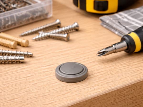 Skruvskydd täckpluggar plast mörkgrå 13 mm 100-pack