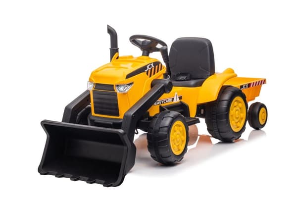 Batteridriven lektraktor med släp S617 gul för barn