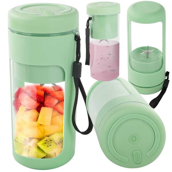 Kannettava USB-smoothieblenderi 450 ml vihreä 2000 mAh 20 W