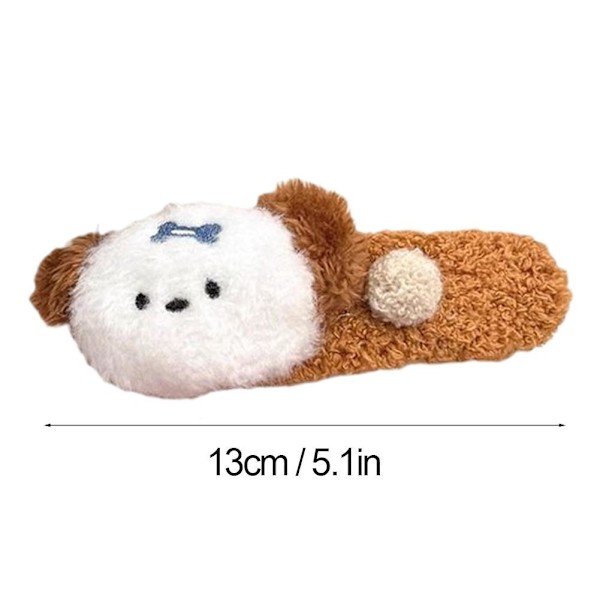 Plysch Pudding Hund Söt Ankungeklämma C6D7 Black One size