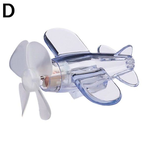 Ny Tecknad Litet Flygplan Dekoration Vindkraftgenerering LED-Ljus Motorcykel Flygplansprydnad För Motorcyklar Elfordon Vindenergi Transparent colour 1pc