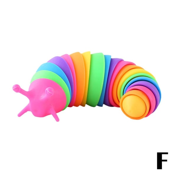 STOR 18,5 cm avtagbar flexibla Caterpillar-leksaker Pop It Fidget-leksak pink one-size