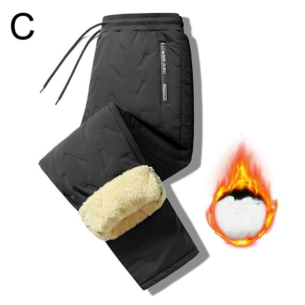 Vinter Cashmere Tjocka Varma Mjukisbyxor för Män Mode Joggingbyxor L F7T2 C 4XL