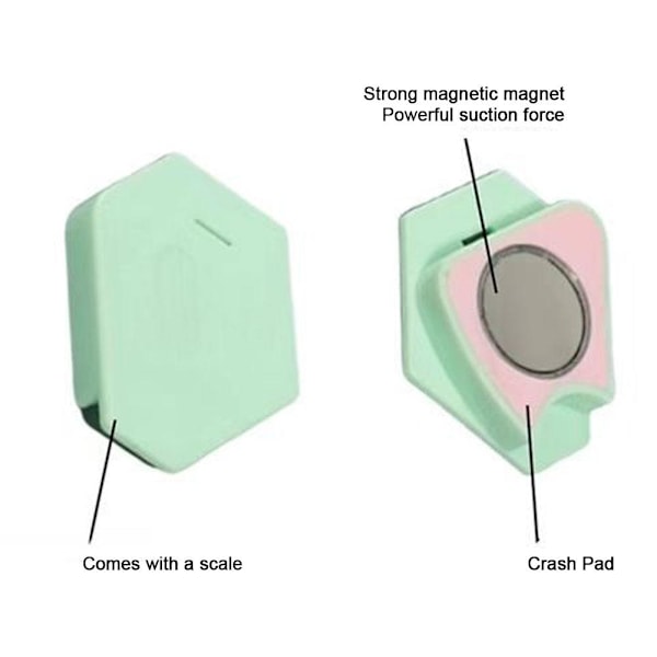 Magnetisk Sömnadsguide för Symaskin, 2024 Ny Polygonal Multifunktionell Sömnadsguide Fållvikare med Skala, Magnet Anti-Slip Grepp Symaskin Pink 1pcs