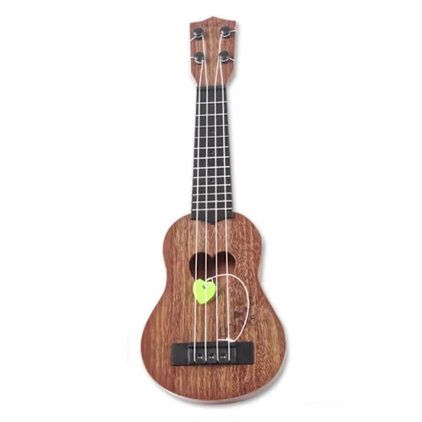 Mini Ukulele för Barn Leksaksgitarr Pedagogisk Musikleksak Gitarr Nybörjarinstrument I0n6 brown one-size